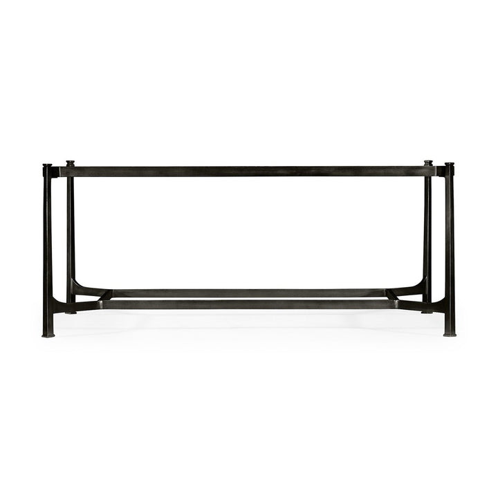 Églomisé & Iron Rectangular Coffee Table-Jonathan Charles-JCHARLES-494144-G-GES-Coffee TablesGold-2-France and Son