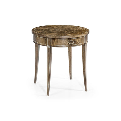 Classically Styled Round Side Table-Jonathan Charles-JCHARLES-494003-MBL-Side TablesBleached Walnut-1-France and Son