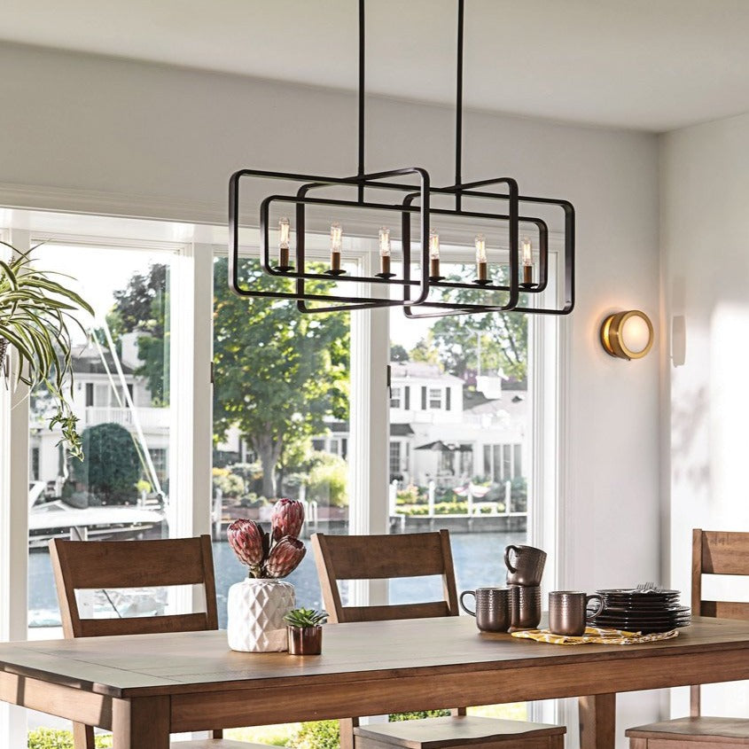 Quentin Pendant & Chandelier Ceiling Light-Hinkley Lighting-HINKLEY-4814DZ-Pendants4 Tier-Square-Aged Zinc-2-France and Son