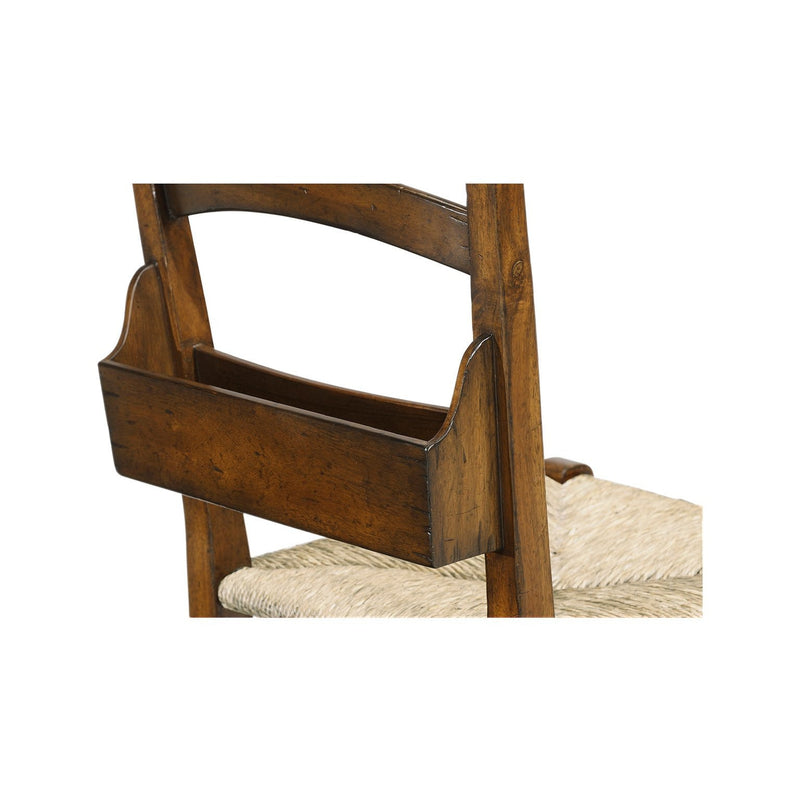 Rustic walnut church side chair-Jonathan Charles-JCHARLES-494546-SC-WAL-Dining Chairs-4-France and Son