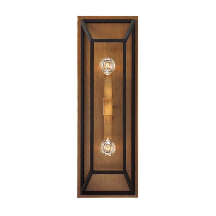 Fulton Two Light Sconce-Hinkley Lighting-HINKLEY-3330BZ-Outdoor Wall SconcesBronze with Heirloom Brass accents-1-France and Son