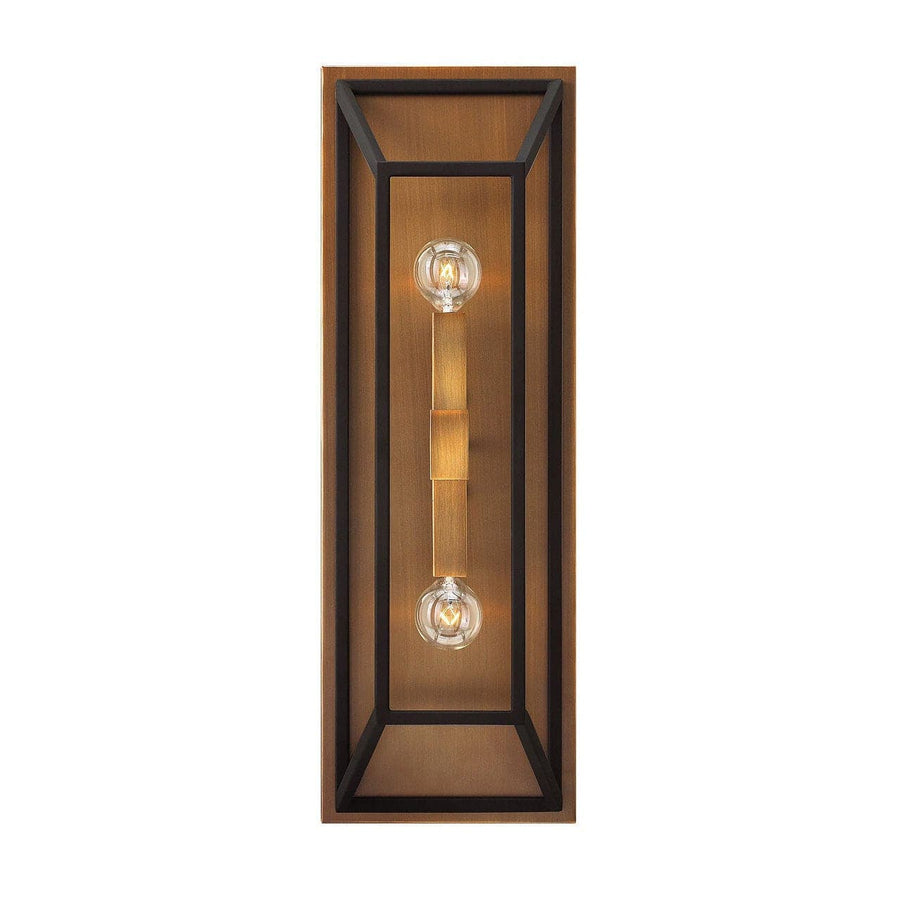 Fulton Two Light Sconce-Hinkley Lighting-HINKLEY-3330BZ-Outdoor Wall SconcesBronze with Heirloom Brass accents-1-France and Son