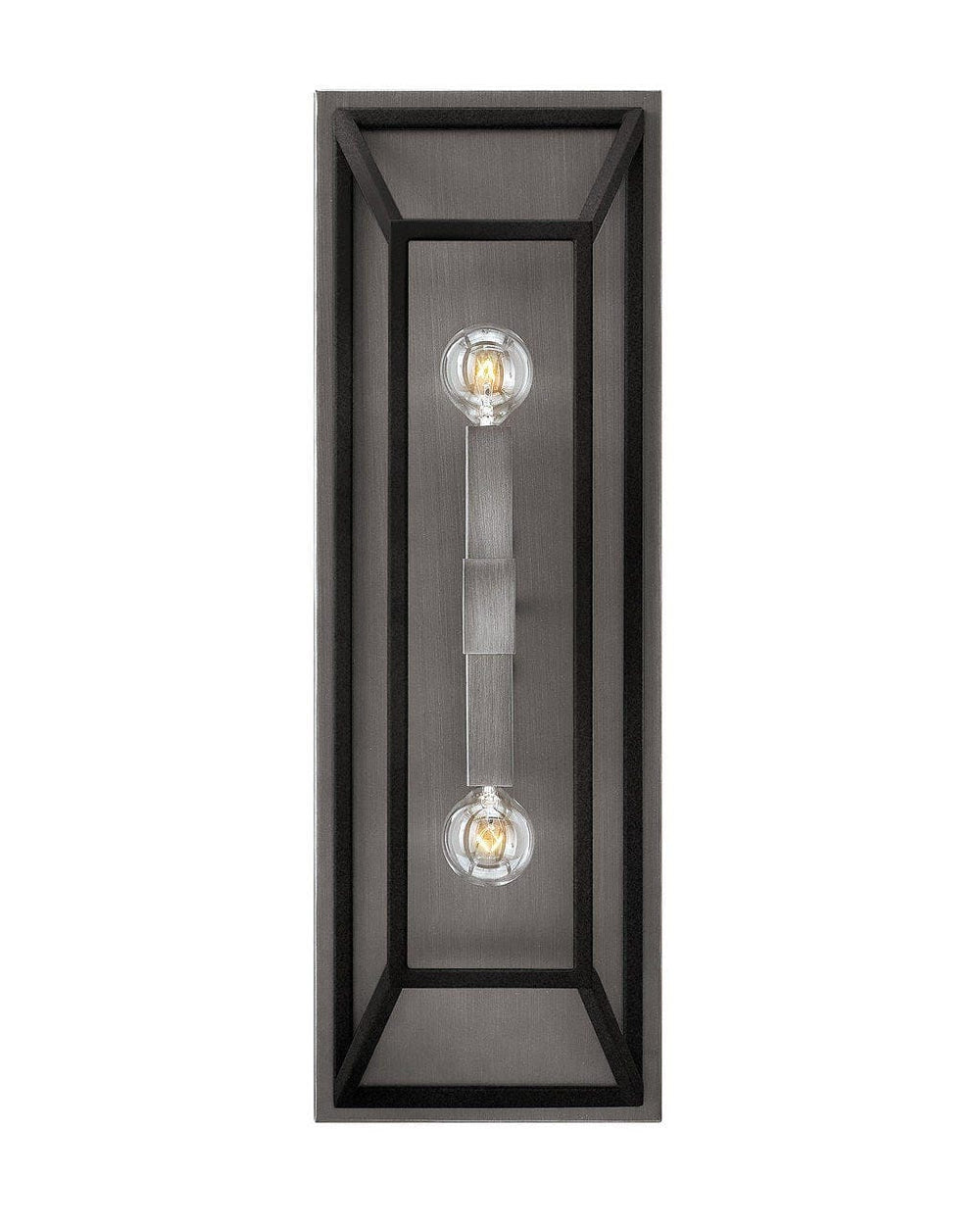 Fulton Two Light Sconce-Hinkley Lighting-HINKLEY-3330BZ-2-Outdoor Wall SconcesAged Zinc with Antique Nickel accents-2-France and Son