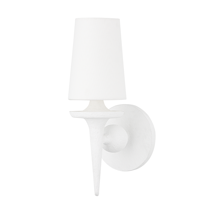 Torch 1 Light Wall Sconce-Hudson Valley-HVL-6601-WP-Outdoor Wall SconcesWhite Plaster-2-France and Son