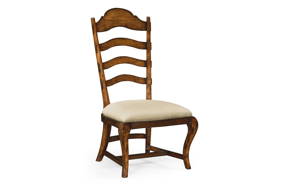 Casual Rustic Walnut Dining Side Chair-Jonathan Charles-JCHARLES-495293-SC-RWL-F001-Dining Chairs-2-France and Son