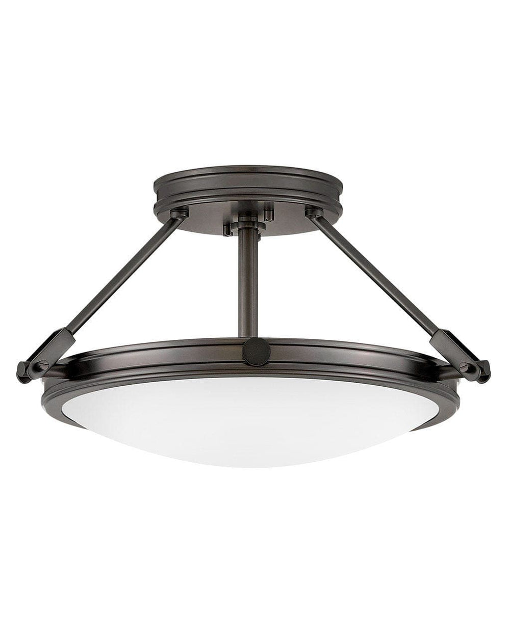 Foyer Collier - Small LED Semi-Flush Mount-Hinkley Lighting-HINKLEY-3381HB-LED-2-Flush MountsHeritage Brass-LED-2-France and Son