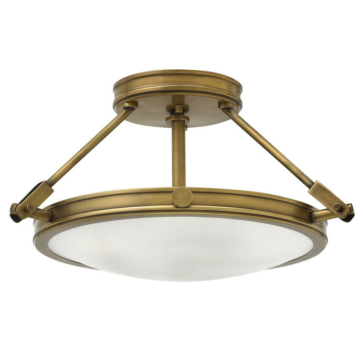 Foyer Collier - Small LED Semi-Flush Mount-Hinkley Lighting-HINKLEY-3381HB-LED-2-Flush MountsHeritage Brass-LED-1-France and Son