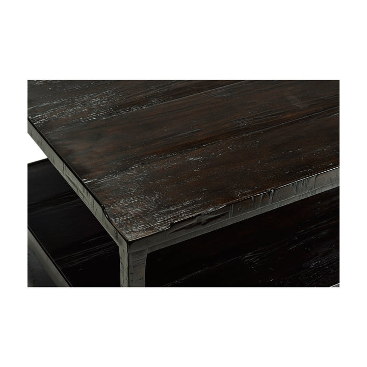 Casual Distressed Coffee Table-Jonathan Charles-JCHARLES-491021-CFW-Coffee TablesCountry Walnut-22-France and Son