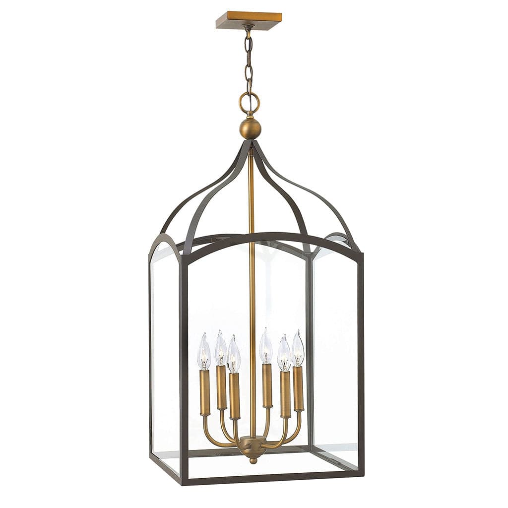 Foyer Clarendon Large Open Frame-Hinkley Lighting-HINKLEY-3414BZ-Pendants-1-France and Son