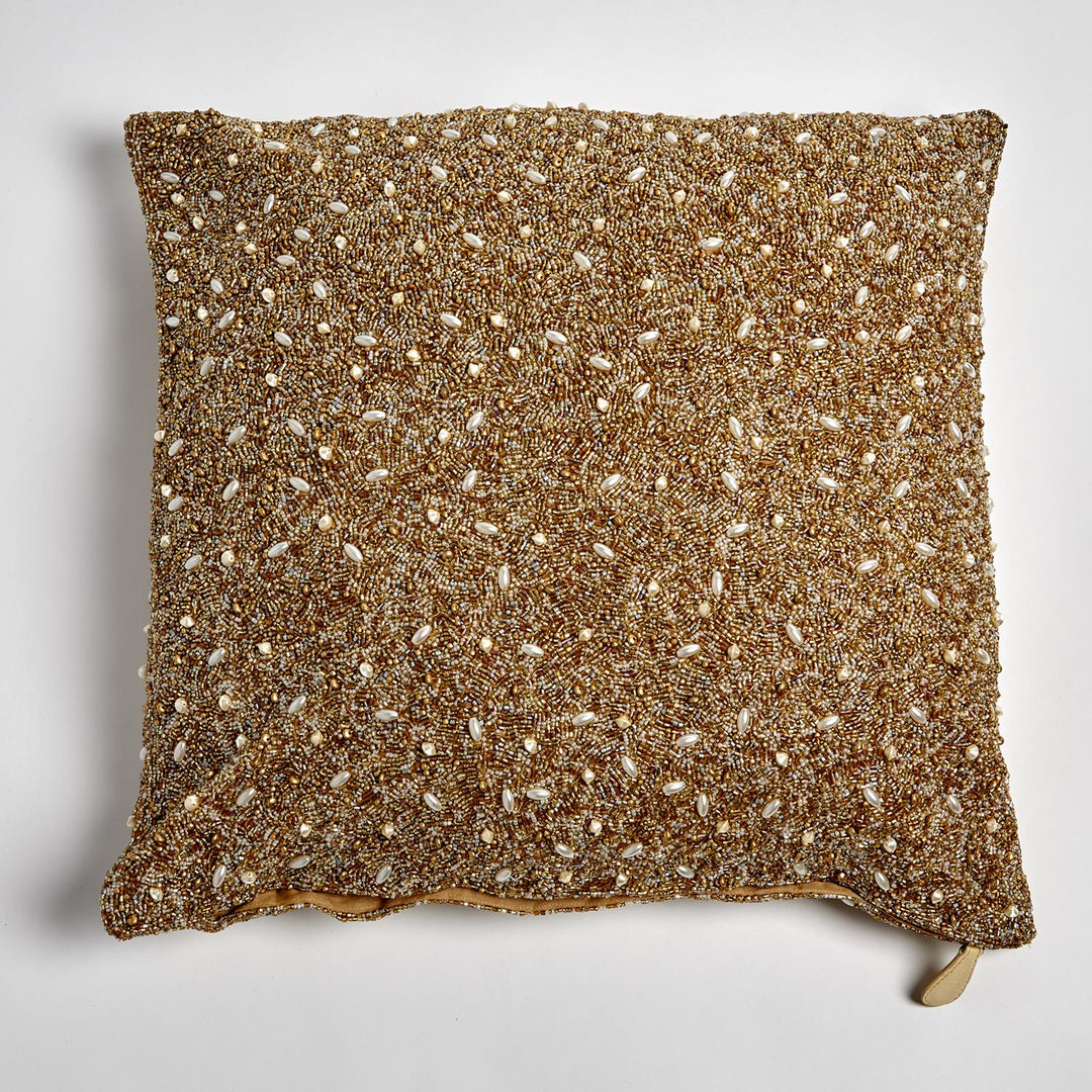 Golden Beaded Pillow-Global Views-GVSA-9.92578-Pillows-1-France and Son