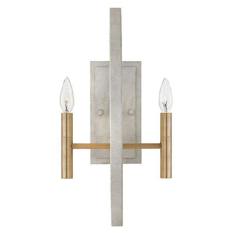 Euclid Two Light Sconce Cement Gray-Hinkley Lighting-HINKLEY-3460CG-Wall Lighting-1-France and Son