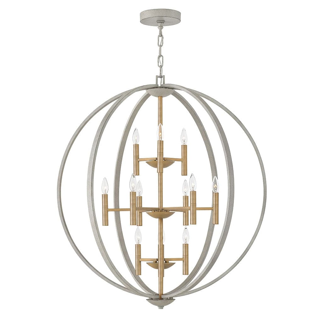 Large Three Tier Orb-Hinkley Lighting-HINKLEY-3469CG-ChandeliersCement Grey-1-France and Son