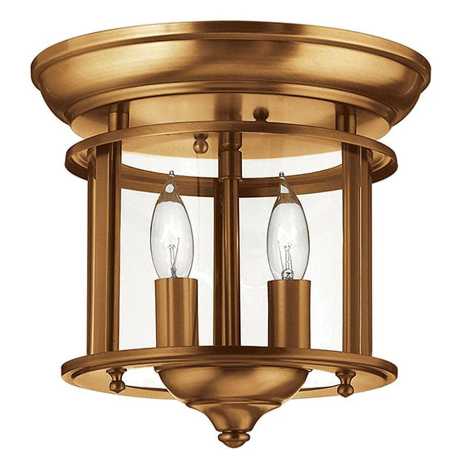 Foyer Gentry - Small Flush Mount-Hinkley Lighting-HINKLEY-3472HR-Flush MountsHeirloom Brass-1-France and Son