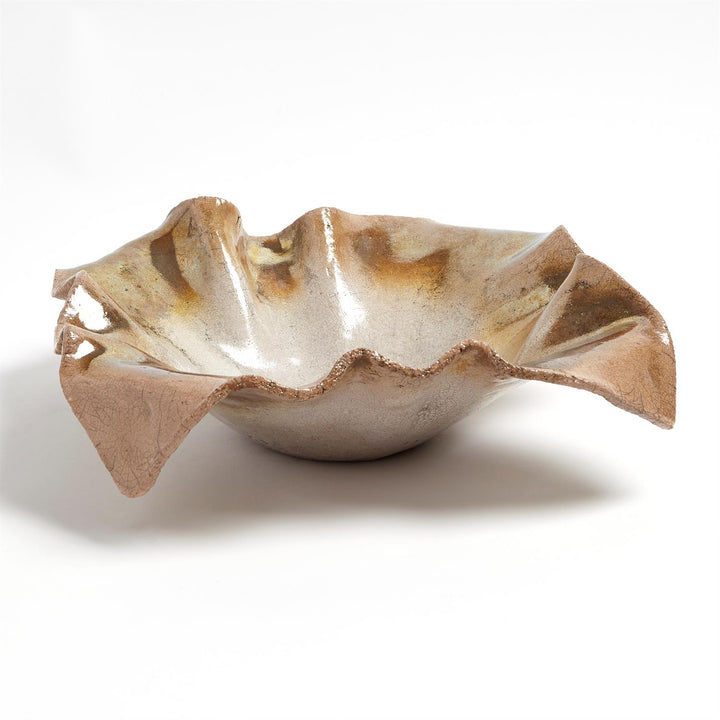 Folded Ripple Bowl - Raku-Global Views-GVSA-7.10392-Bowls-1-France and Son