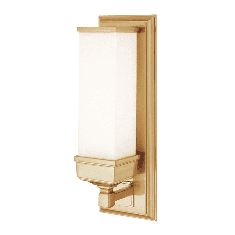 Everett 1 Light Wall Sconce-Hudson Valley-HVL-471-AGB-Wall LightingAged Brass-1-France and Son