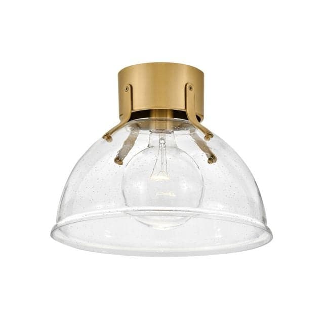 Foyer Argo - Small Flush Mount-Hinkley Lighting-HINKLEY-3481HB-CS-Flush MountsHeritage Brass W/ Clear Seedy Glass-1-France and Son