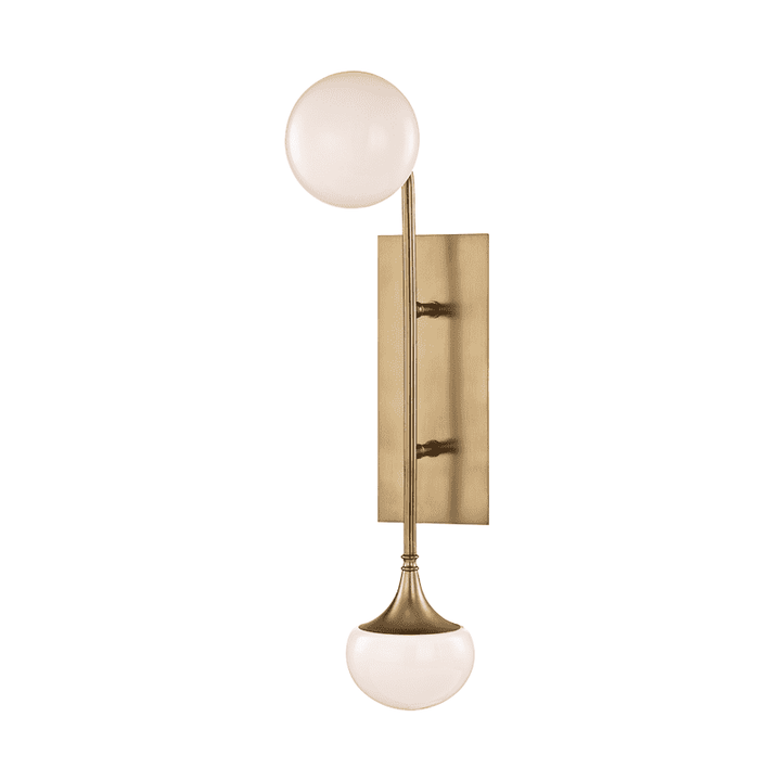 Fleming 2 Light Wall Sconce-Hudson Valley-HVL-4700-AGB-Wall LightingAged Brass-1-France and Son