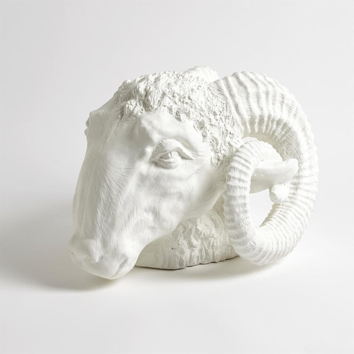 Capricorn Sculpture - Matte White-Global Views-GVSA-3.31540-Decorative Objects-3-France and Son