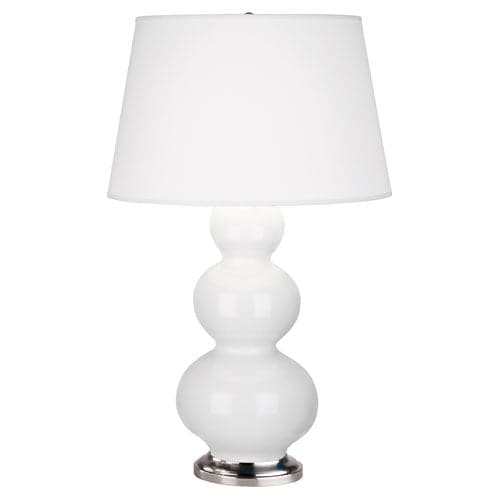Triple Gourd Table Lamp - Antique Silver 32.75"H-Robert Abbey Fine Lighting-ABBEY-351X-Table LampsLily-30-France and Son