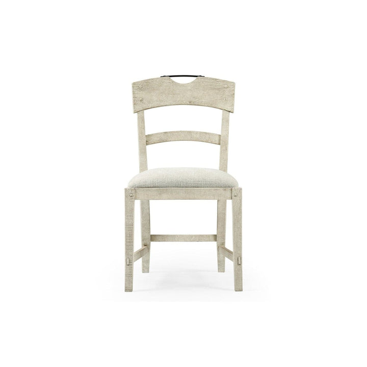 Casual Planked Dining Side Chair-Jonathan Charles-JCHARLES-491076-SC-DTD-F400-Dining ChairsDark Driftwood-15-France and Son