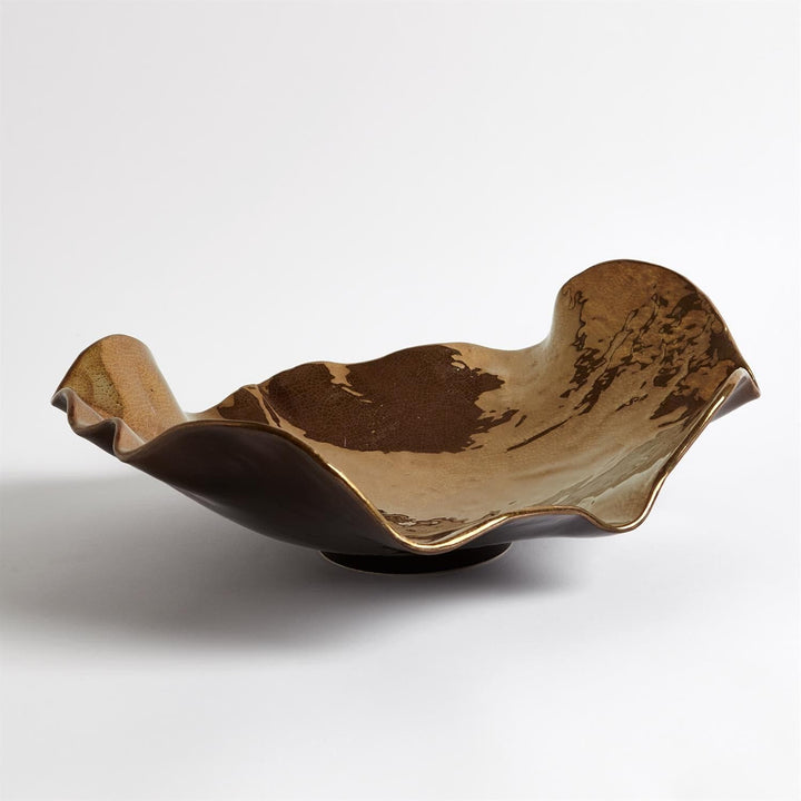 Wave Platter-Global Views-GVSA-3.31501-Decorative ObjectsBronze Crackle-3-France and Son