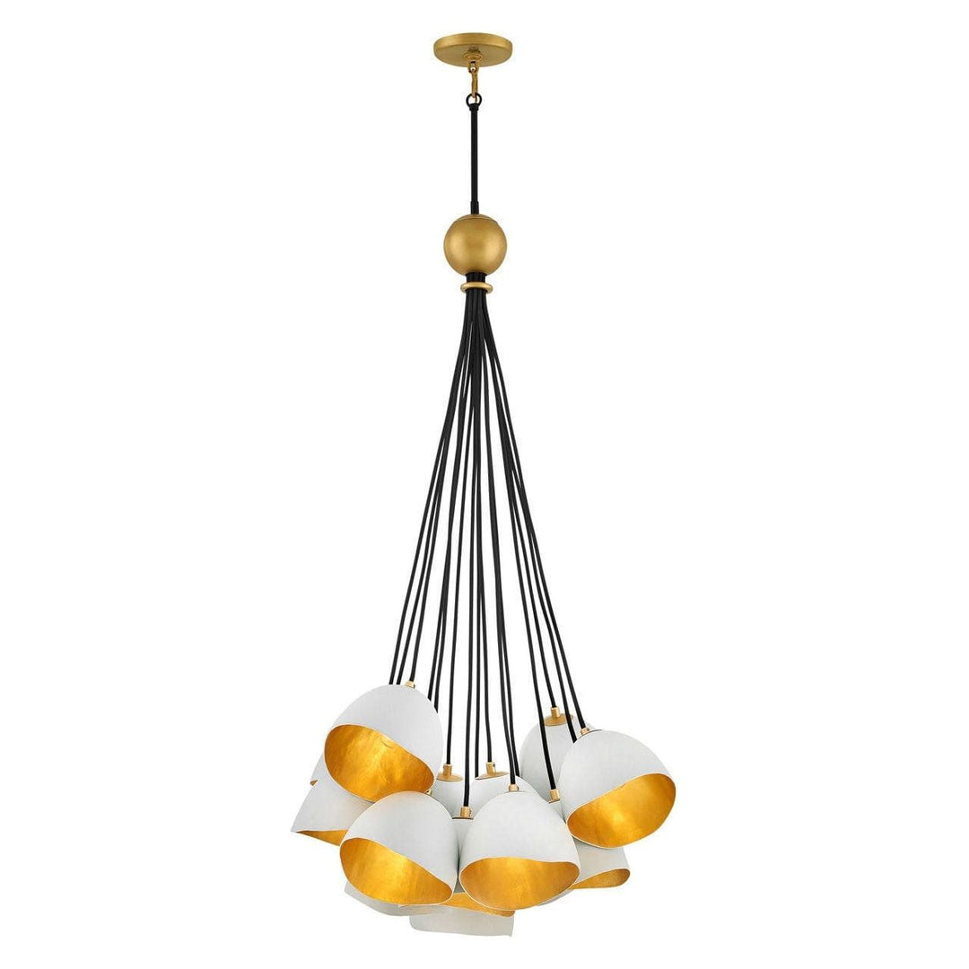 Nula Large Single Tier-Hinkley Lighting-HINKLEY-35906SHW-ChandeliersShell White with Gold Leaf accents-4-France and Son