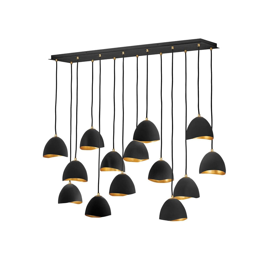 Nula Fourteen Light Linear-Hinkley Lighting-HINKLEY-35909SHB-ChandeliersShell Black-1-France and Son