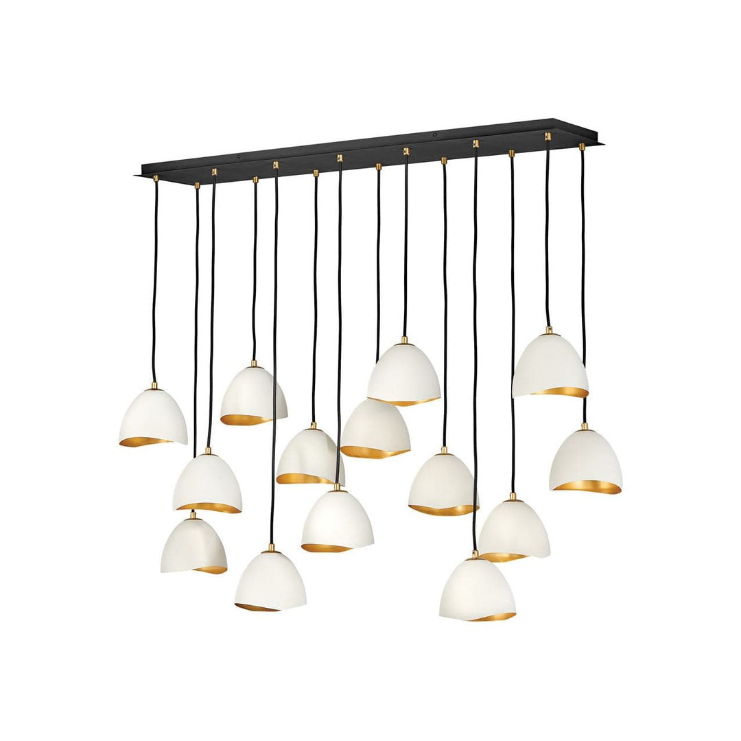 Nula Fourteen Light Linear-Hinkley Lighting-HINKLEY-35909SHW-ChandeliersShell White-2-France and Son