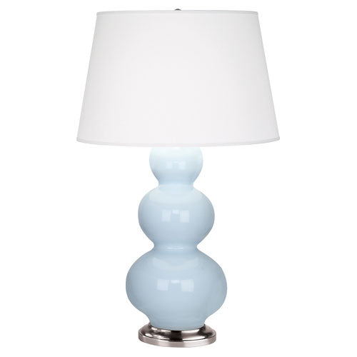 Triple Gourd Table Lamp - Antique Silver 32.75"H-Robert Abbey Fine Lighting-ABBEY-361X-Table LampsBaby Blue-11-France and Son
