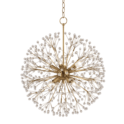 Dunkirk Chandelier-Hudson Valley-HVL-6020-AGB-ChandeliersAged Brass-8 Light-1-France and Son