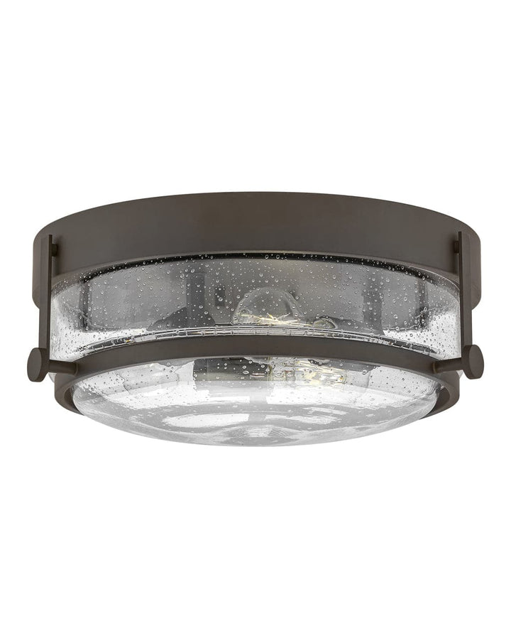 Foyer Harper - Small Flush Mount-Hinkley Lighting-HINKLEY-3640OZ-CS-Flush MountsOil Rubbed Bronze with Clear Seedy glass-5-France and Son