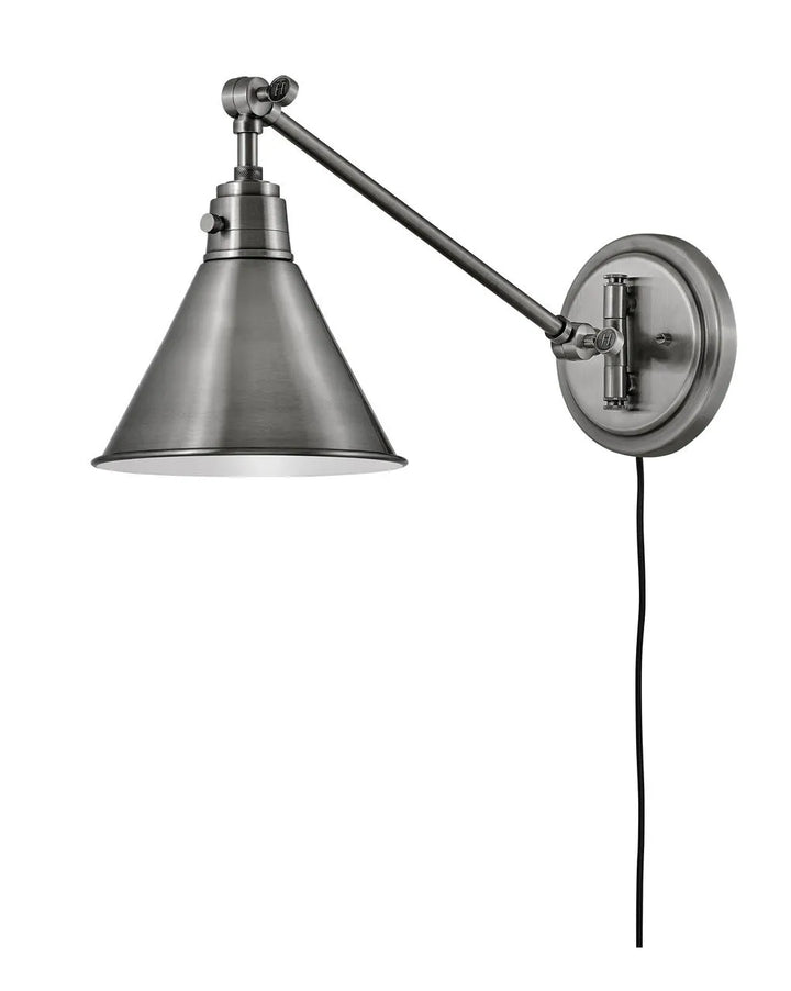 Sconce Arti - Small Single Light Sconce-Hinkley Lighting-HINKLEY-3690PL-Wall LightingPolished Antique Nickel-3-France and Son