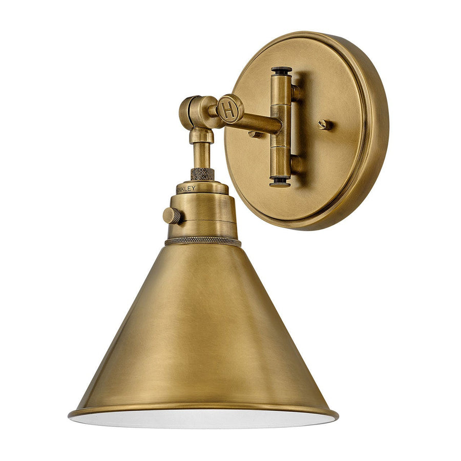 Arti - Small Single Light Sconce-Hinkley Lighting-HINKLEY-3691HB-Wall LightingNON-LED-Heritage Brass-1-France and Son