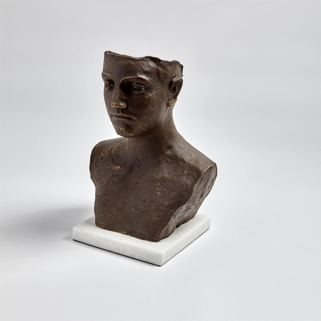 Head Sculpture - Cast Iron-Global Views-GVSA-8.80029-Decorative Objects-3-France and Son