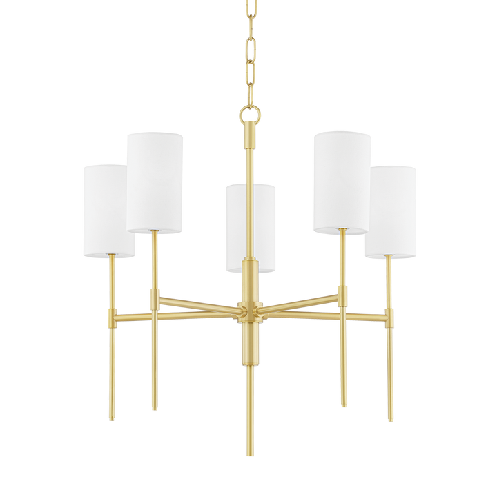 Olivia 5 Light Chandelier-Mitzi-HVL-H223805-AGB-ChandeliersAged Brass-1-France and Son