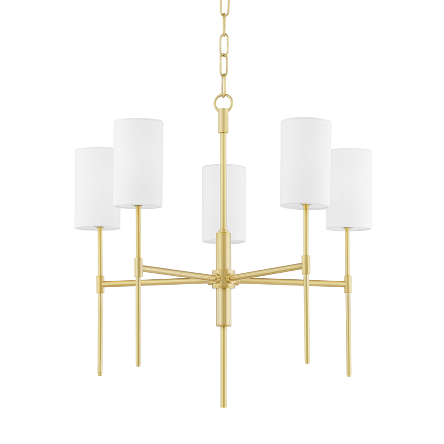 Olivia 5 Light Chandelier-Mitzi-HVL-H223805-AGB-ChandeliersAged Brass-1-France and Son
