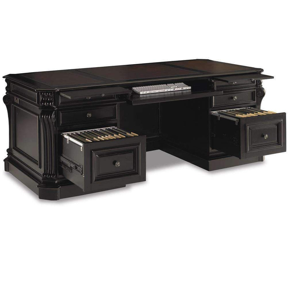 Telluride 76'' Executive Desk w/Leather Panels-Hooker-HOOKER-370-10-363-Desks-2-France and Son