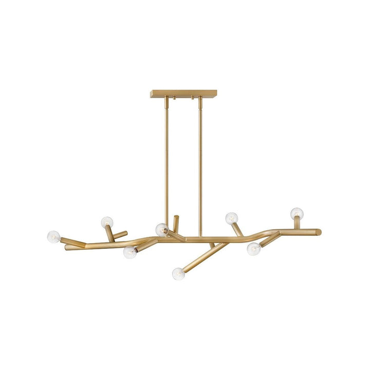 Chandelier Twiggy Eight Linear-Hinkley Lighting-HINKLEY-37095LB-ChandeliersLight Brass-2-France and Son