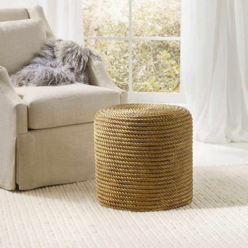 Rope Stool-Somerset Bay Home-SBH-SBT374-G-Stools & OttomansGold-1-France and Son