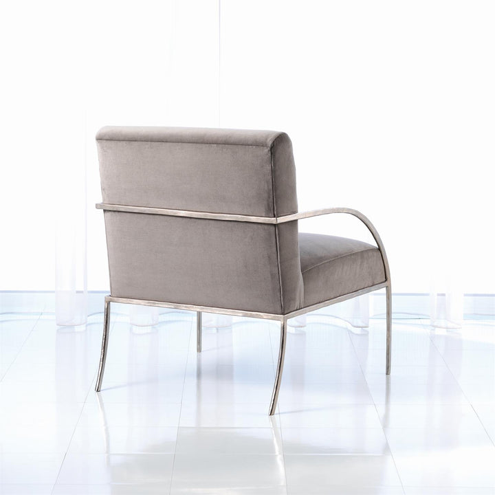 Swoop Chair Nickel-Global Views-GVSA-9.93091-Lounge ChairsGrey Velvet-4-France and Son