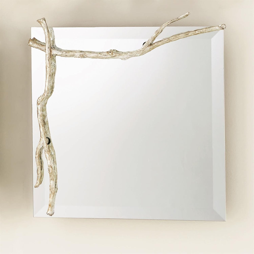 Twig Square Mirror - Small-Global Views-GVSA-7.80552-MirrorsSilver Leaf-2-France and Son