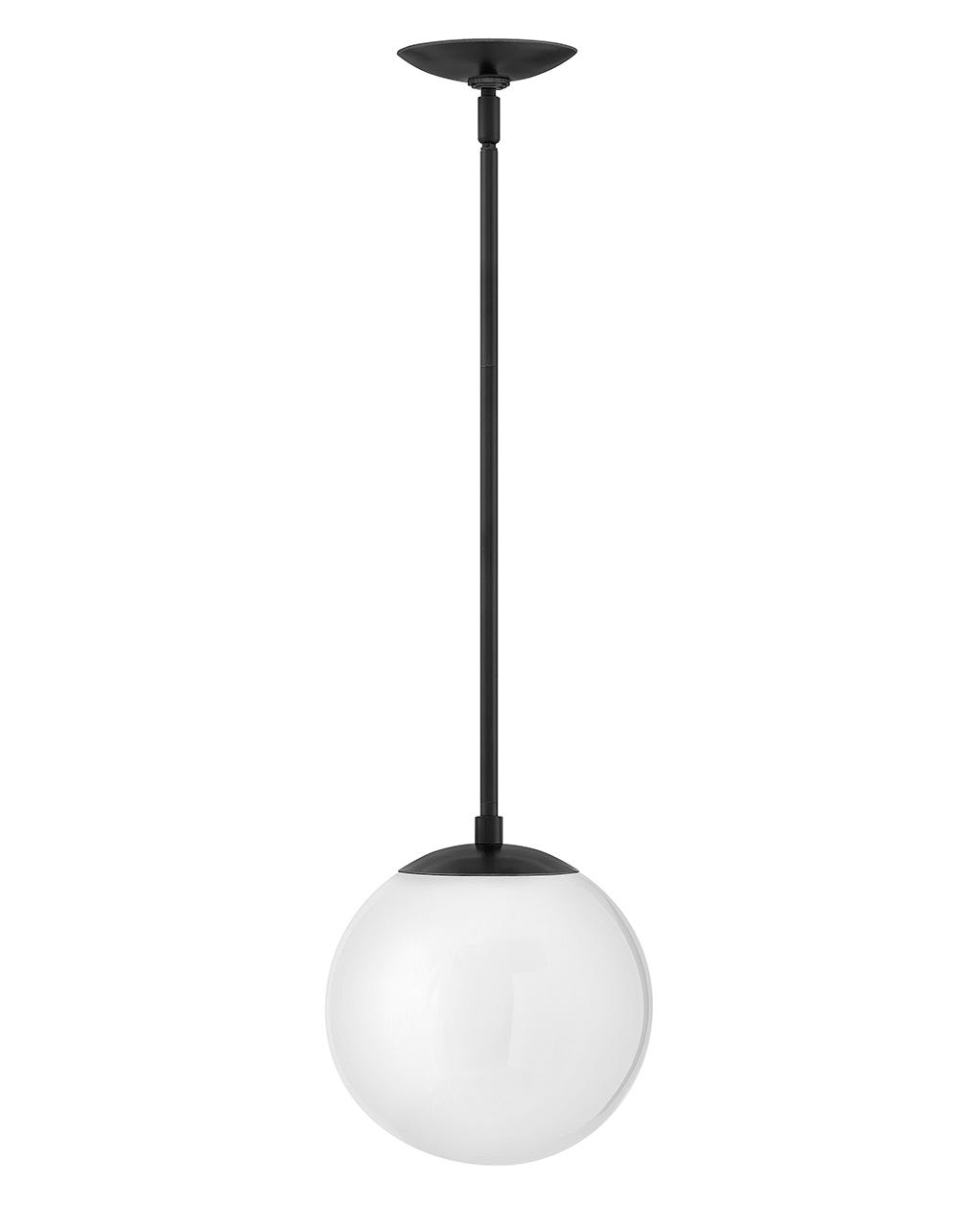 Warby Small Pendant-Hinkley Lighting-HINKLEY-3747BK-WH-PendantsBlack with White glass-9-France and Son