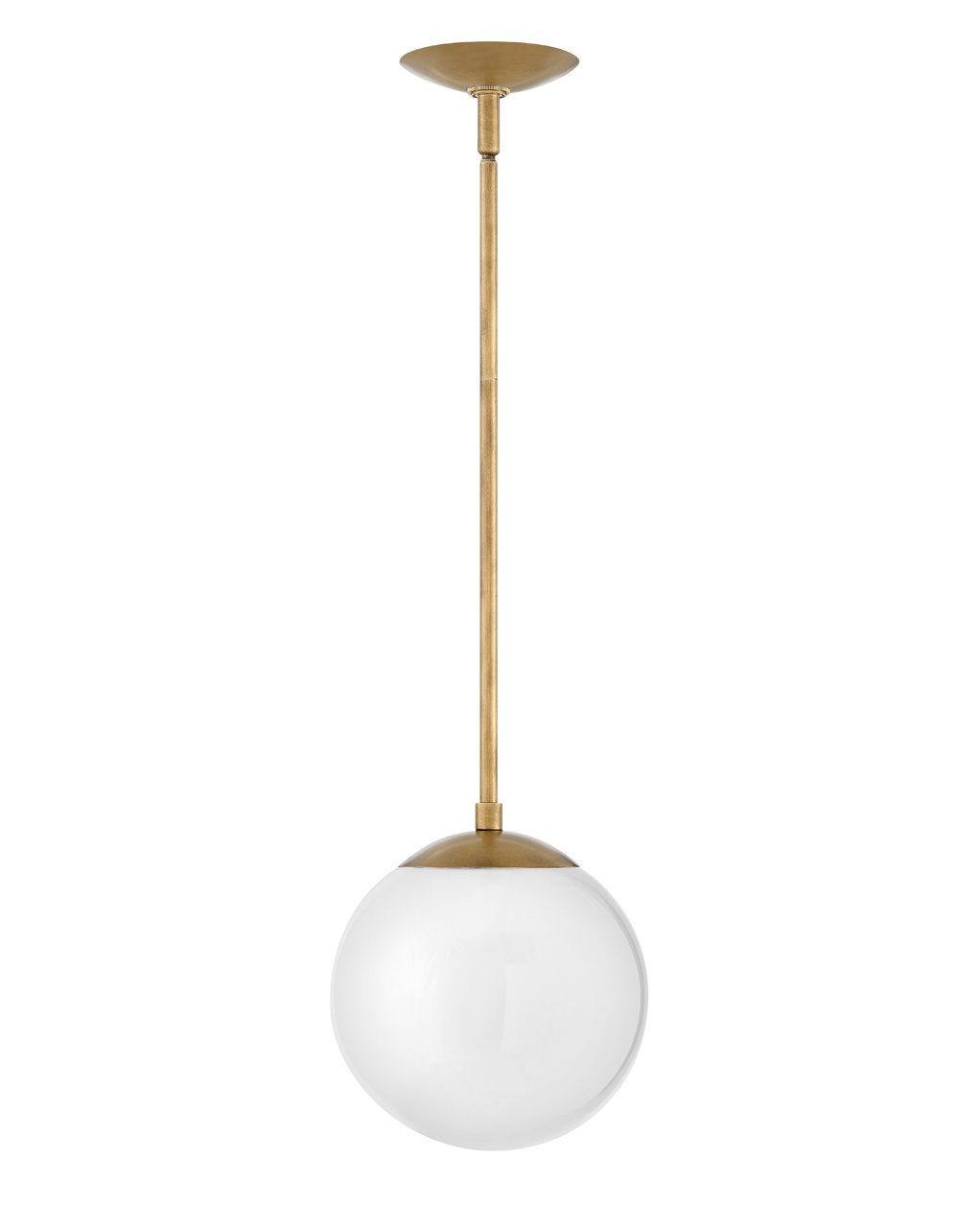Warby Small Pendant-Hinkley Lighting-HINKLEY-3747HB-WH-PendantsHeritage Brass with White glass-7-France and Son