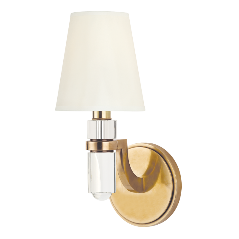 Dayton 1 Light Wall Scone-Hudson Valley-HVL-981-AGB-WS-Wall LightingAged Brass-1-France and Son