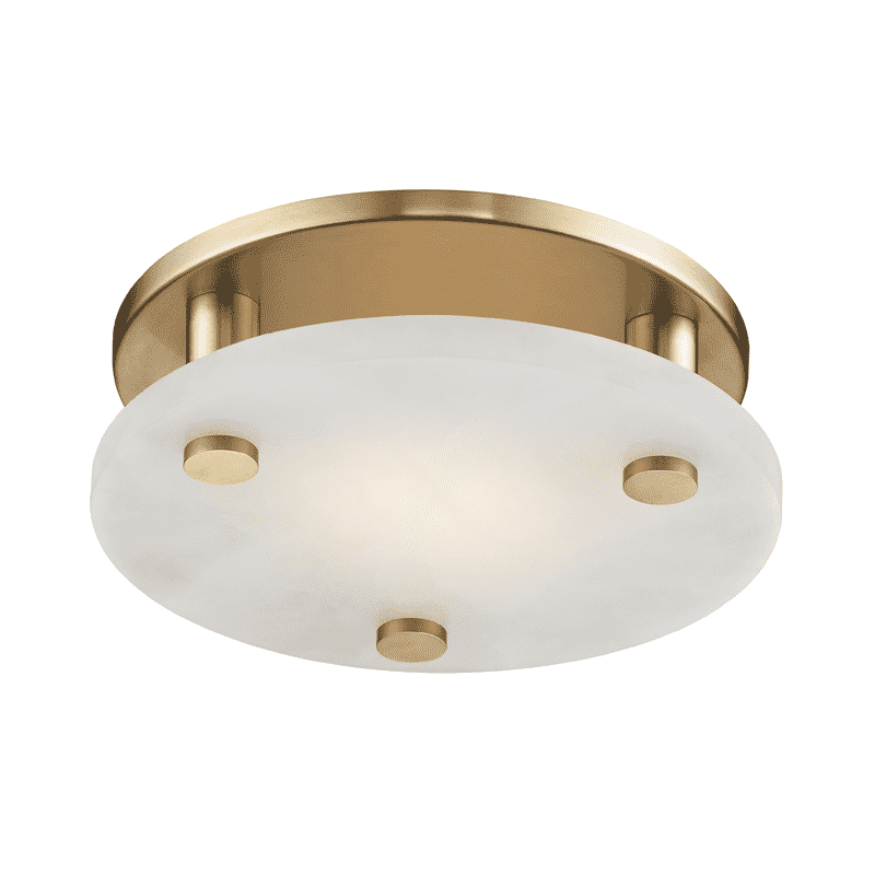 Croton Small Led Flush Mount Aged Brass-Hudson Valley-HVL-4709-AGB-Flush Mounts-1-France and Son