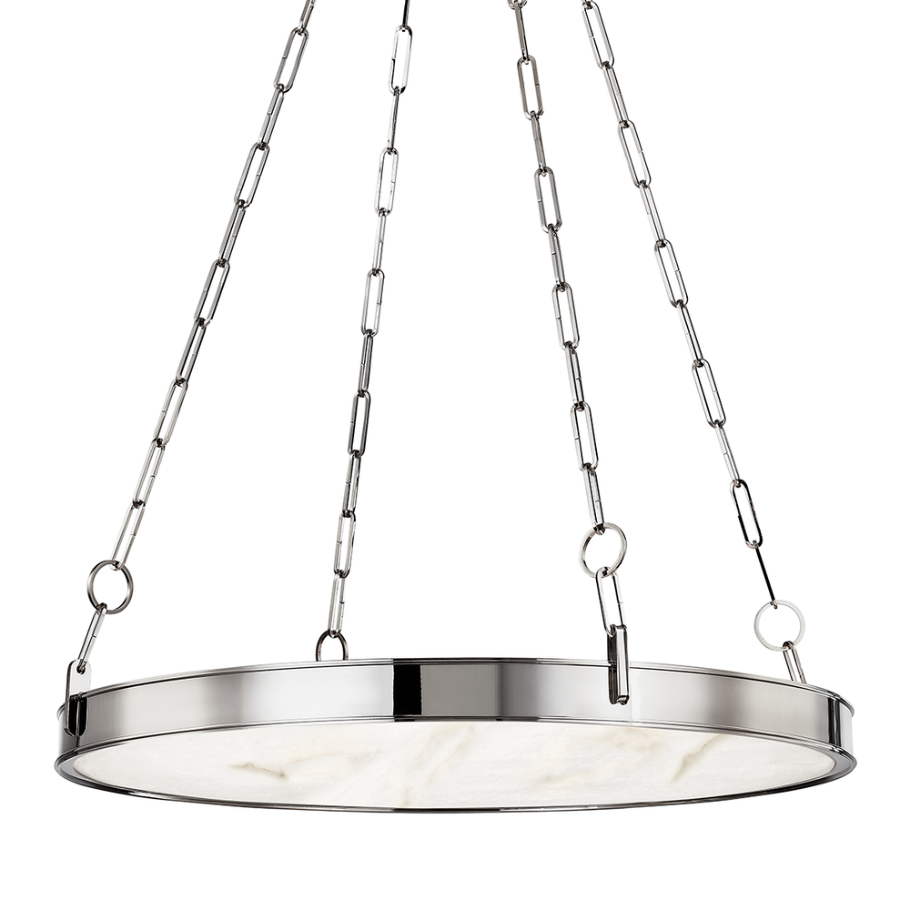 Kirby 1 Light Chandelier - Large-Hudson Valley-HVL-7230-PN-ChandeliersPolished Nickel-2-France and Son