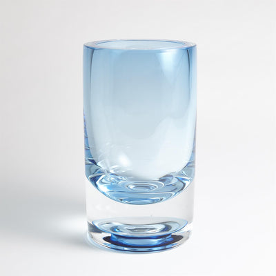 Thick Cylinder Vase-Global Views-GVSA-6.60439-VasesLarge-Powder Blue-4-France and Son