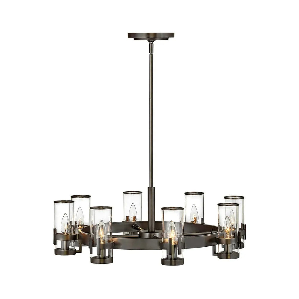 Chandelier Reeve Medium Single Tier-Hinkley Lighting-HINKLEY-38106BX-ChandeliersBlack Oxide-2-France and Son