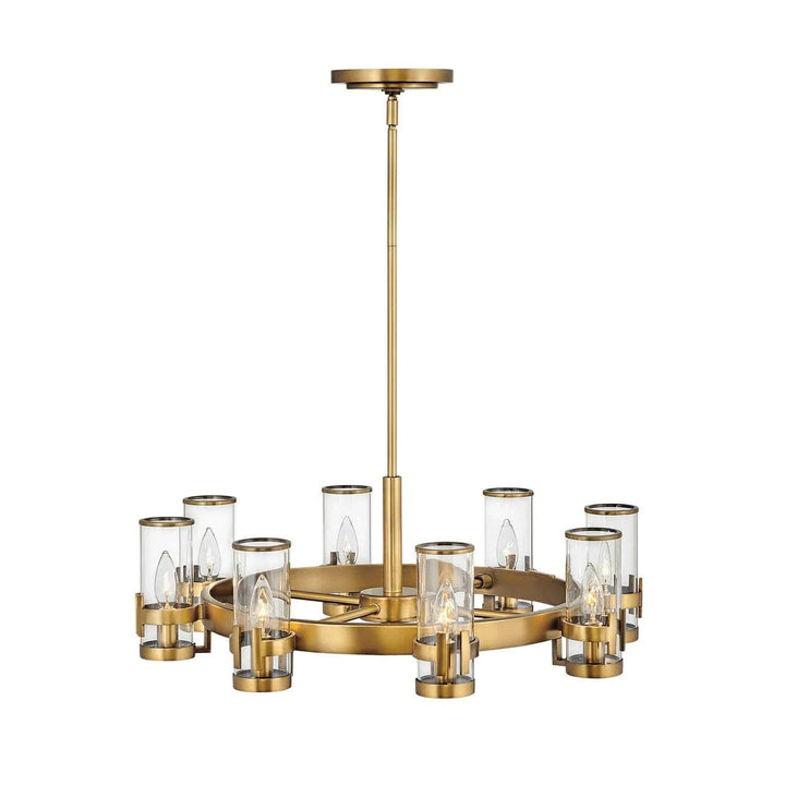 Chandelier Reeve Medium Single Tier-Hinkley Lighting-HINKLEY-38106HB-ChandeliersHeritage Brass-1-France and Son