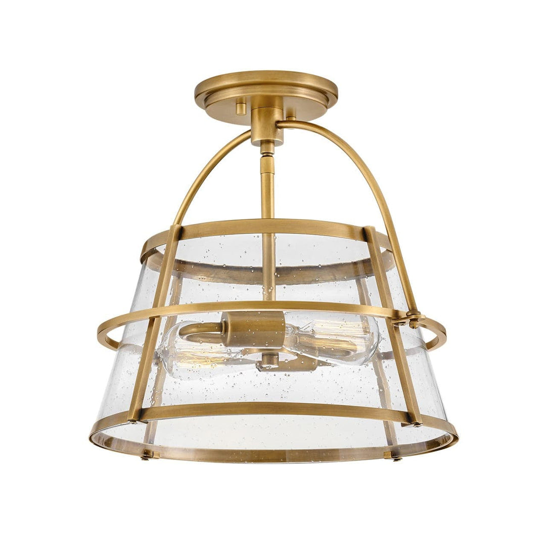 Foyer Tournon - Medium Semi - Flush Mount-Hinkley Lighting-HINKLEY-38111HB-HB-Flush MountsHeritage Brass-1-France and Son